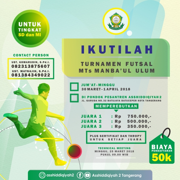 Turnamen Futsal untuk SD dan MI